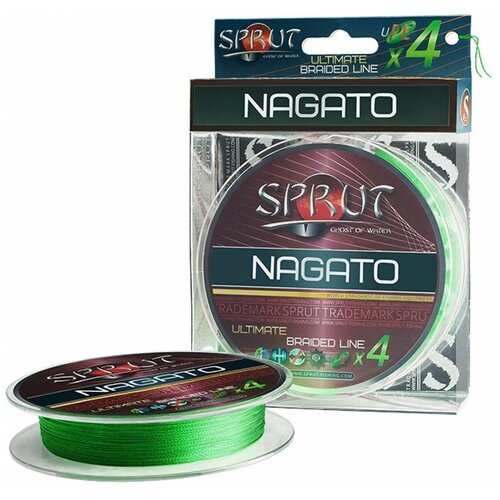 Шнур Sprut NAGATO Hard Ultimate Braided Line x4 (140m/Neon Green/0,14mm/11,5kg), # 000231765