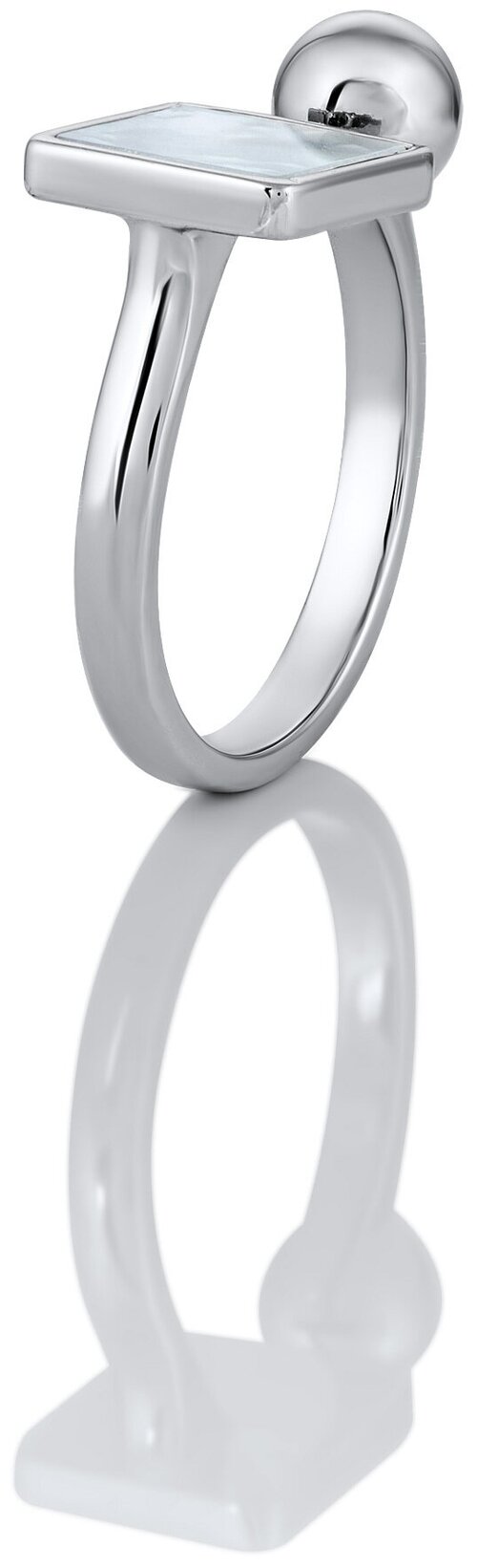 Кольцо Balalaika, перламутр, безразмерное, серебряный
