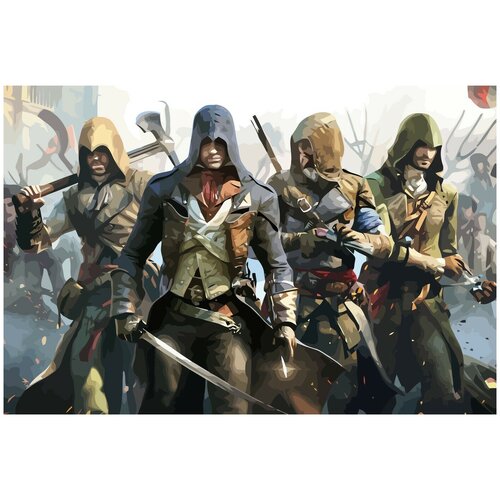 Картина по номерам на холсте Assassins Creed unity - 2 assassins creed unity