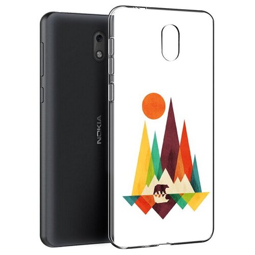 Чехол задняя-панель-накладка-бампер MyPads нарисованные горы с медведем для Nokia 3 противоударный