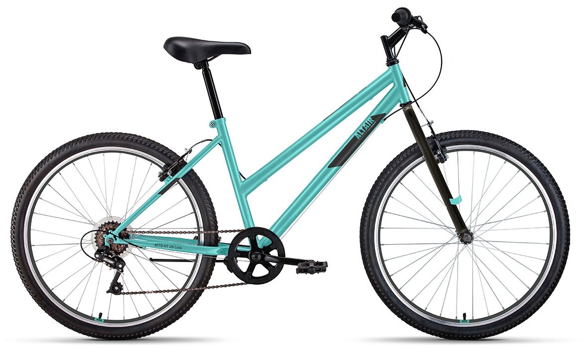 Велосипед ALTAIR MTB HT 26 low (26" 6 ск.рост 15") 2022 мятный/черный (требует финальной сборки)