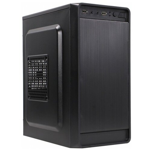 Корпус Exegate EX283122RUS Minitower ExeGate BAA-108 Black, mATX, (без БП), 2*USB, Audio корпус minitower exegate baa 105u2 01 matx без бп 2 usb 2 usb3 0 аудио черный ex291144rus