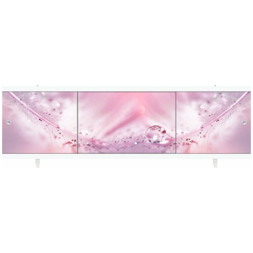 Экран цельный под ванну Розовый 1,70м, пластиковая рама