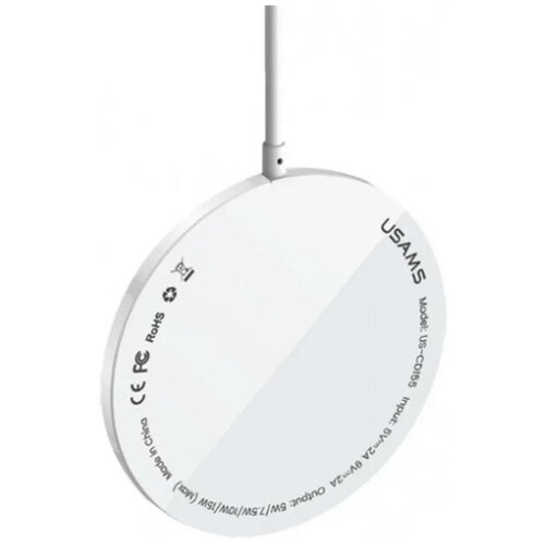 Зарядное устройство Usams Extra-thin Magnetic Fast Wireless Charger 15W (US-CD155)