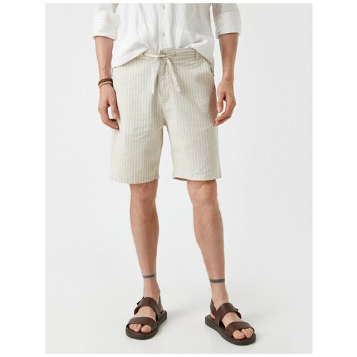 фото Шорты koton men, 1yam41504bw, цвет: beige stripe, размер: 48