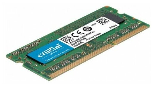 Оперативная память CRUCIAL DDR3 8 ГБ 1333 MHz SO-DIMM PC3-10600U 1x8 ГБ (CT102464BF133B.C16FPD) для ноутбука