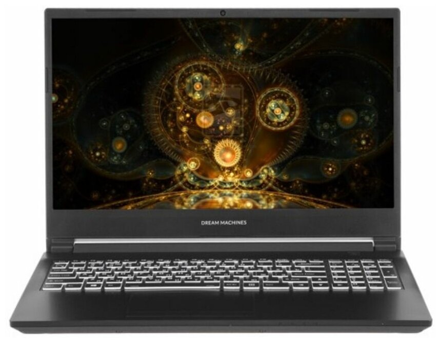 Ноутбук Dream Machines 156 1920x1080 Intel Core i5-11400H 16Gb RAM 512Gb SSD NVIDIA GeForce GTX 1650 черный DOS G1650-15RU70