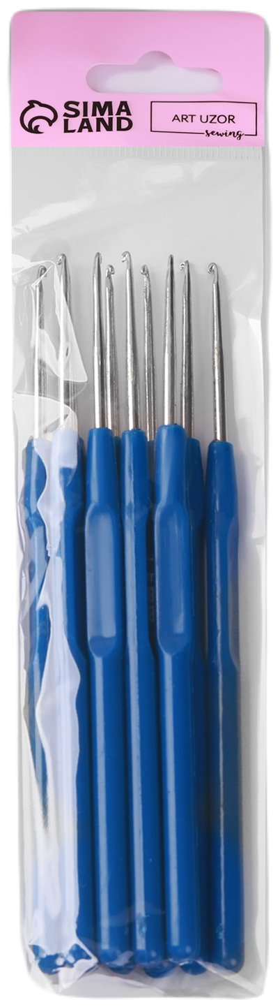 Набор крючков Арт Узор 1161177 диаметр 1.5 мм, длина 13.5 см, синий