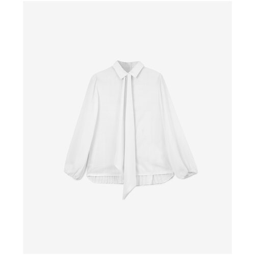 Школьная блуза Gulliver, размер 122, белый школьная блуза gulliver длинный рукав трикотажная размер 122 белый