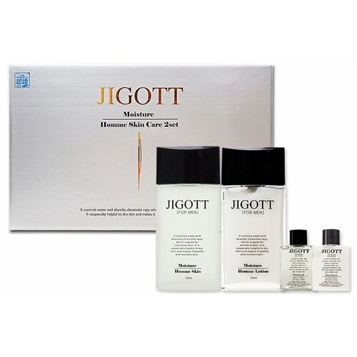 JIGOTT MOISTURE HOMME SKIN CARE 2SET Набор: Мужской увлажняющий лосьон для лица, Мужской увлажняющий тонер для лица