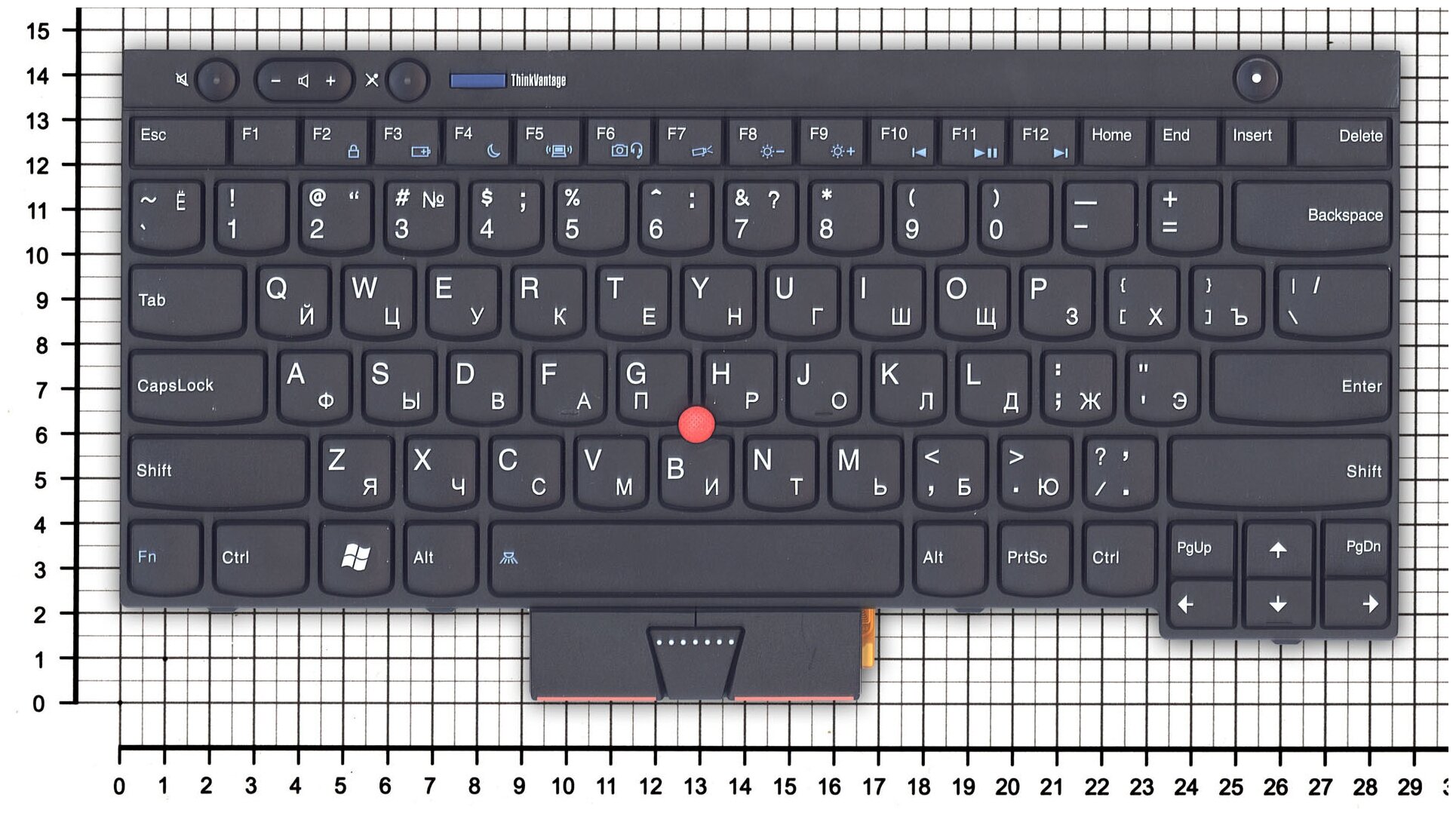 Клавиатура для ноутбука Lenovo CS12B-84RU русская черная со стиком