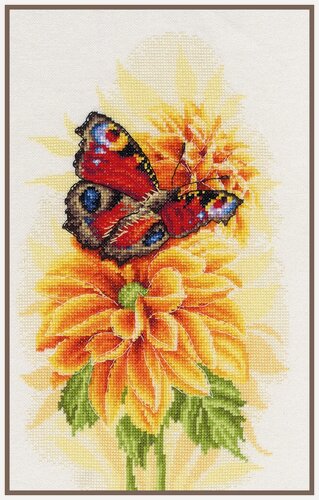 Изображение товара PN-0194926 Набор для вышивки крестом LanArte Fluttering butterfly "Порхающая бабочка"