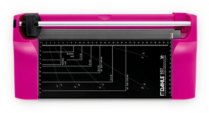 Резак роликовый А4 Dahle Color ID 507 320мм до 8 листов розовый металлическое основание