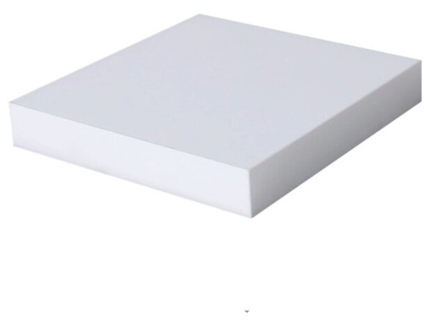 Полка мебельная прямая 23x23x38 см с кронштейном цвет белый