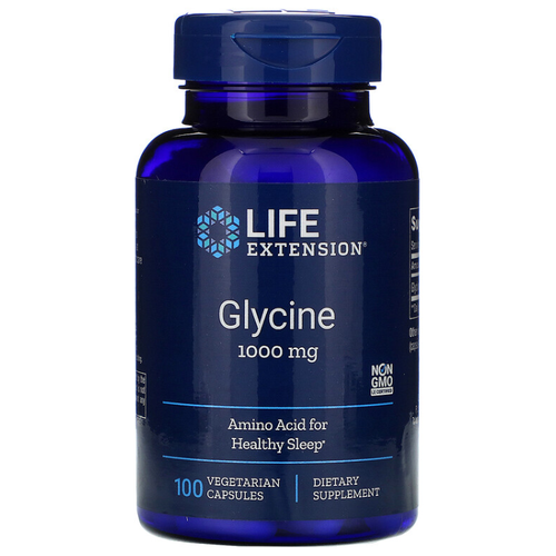 Life Extension Glycine (Глицин) 1000 мг 100 капсул life extension мсм 1000 мг 100 капсул