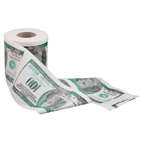 Сувенирная туалетная бумага 100 долларов, стандарт 10х10,5х10 см