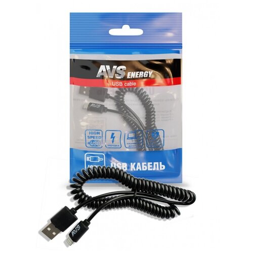 USB кабель AVS для iphone 5(2м, витой) IP-52 кабель avs для iphone 5 6 7 8 x 1м магнитный ip m5