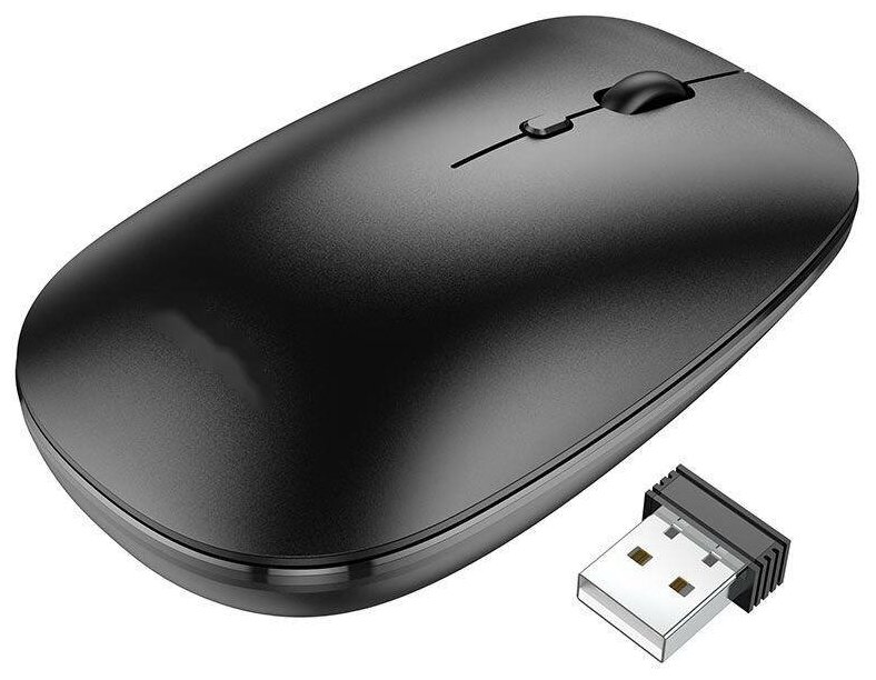 Беспроводная мышь компьютерная Business wireless mouse Bluetooth мышка для ноутбука Черная