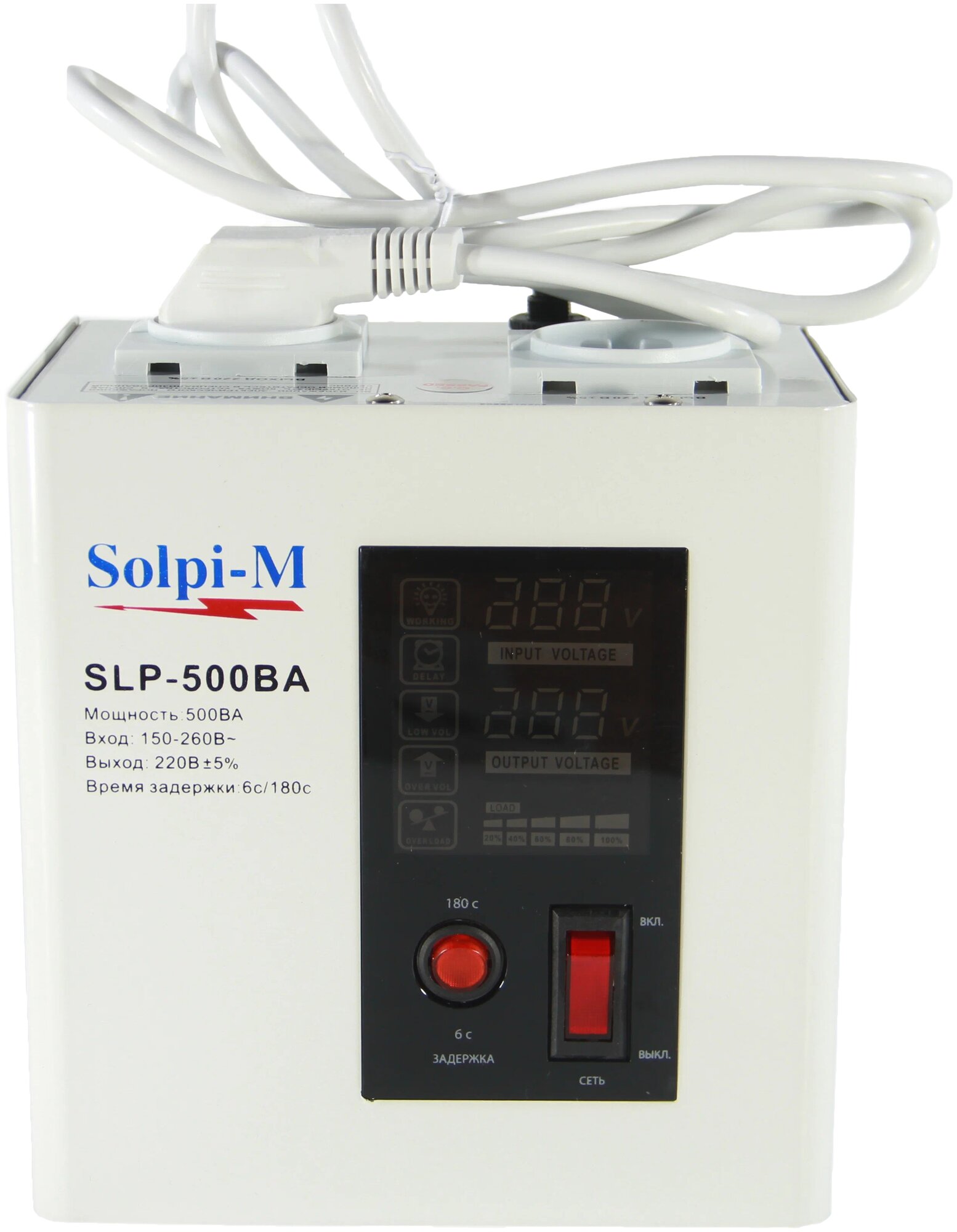 Стабилизатор напряжения Solpi-M SLP-500 new - фотография № 3