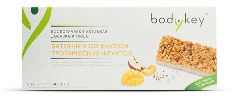 Батончики вкус тропических фруктов bodykey™ by NUTRILITE™, 14 х 58 г. - фотография № 2