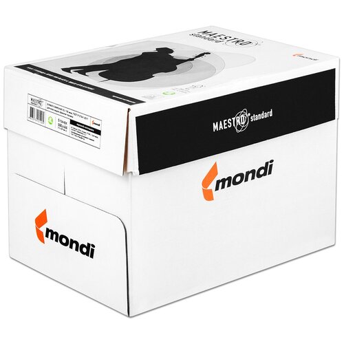 Бумага офисная A4 80 г/м2 "Maestro Standard" Mondi (класс C), 5 пачек по 500 листов.