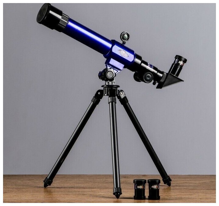 Телескоп настольный х20х30х40, синий (1 шт.)