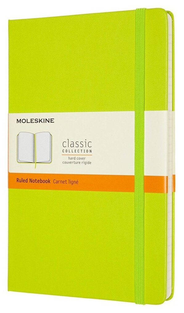 Блокнот Moleskine CLASSIC QP060C2 Large 130х210мм PP 240стр. линейка твердая обложка лайм