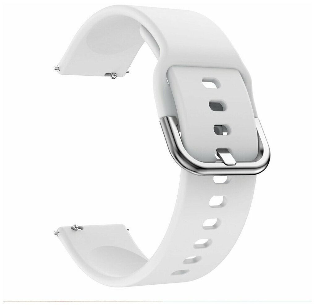Силиконовый ремешок 20 мм для Samsung Galaxy Watch 42 мм - белый