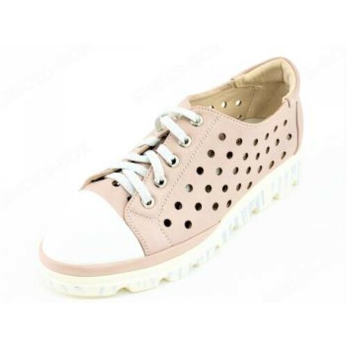 фото Полуботинки дерби , летние, полнота 6, перфорированные, размер 39, розовый нет