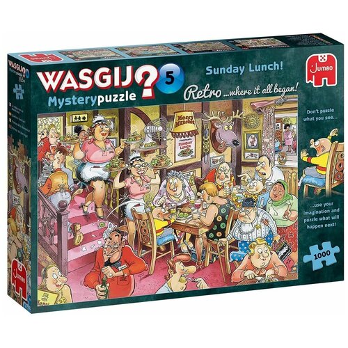Пазл Jumbo 1000 деталей: Вазгич. Воскресный обед (Wasgij Mystery)