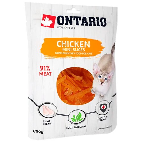 Ontario Cat 50г. Мини куриные ломтики