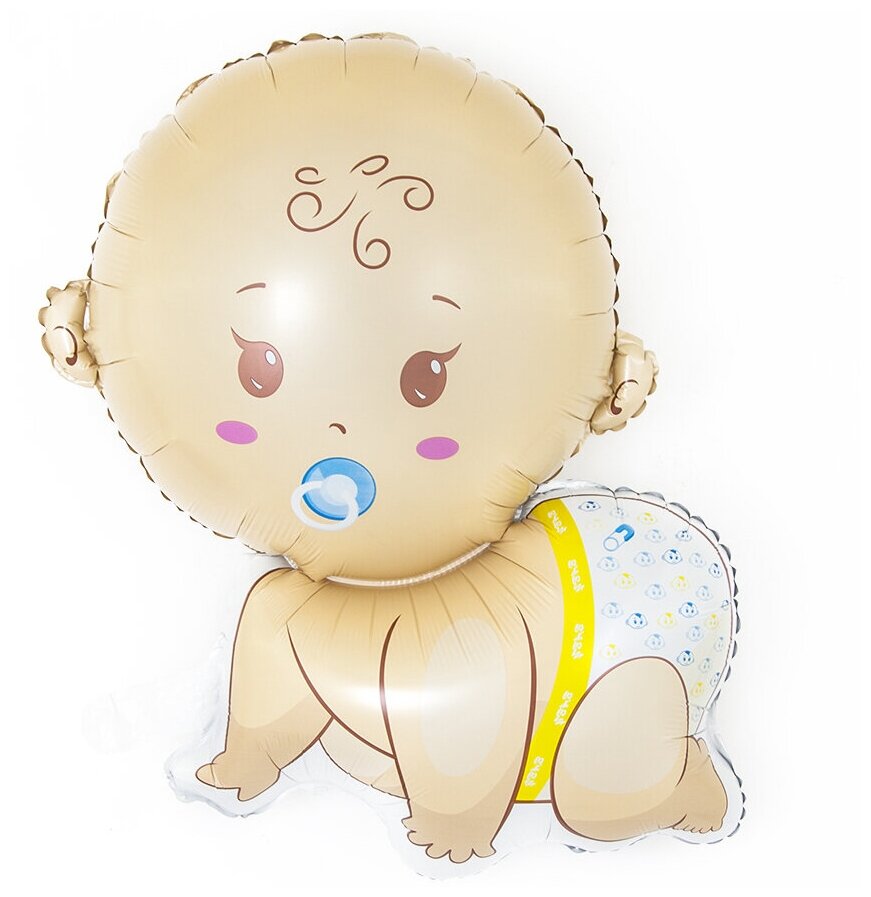 Воздушный шар фольгированный Falali на рождение ребенка/сына/на выписку Мальчик, 76 см