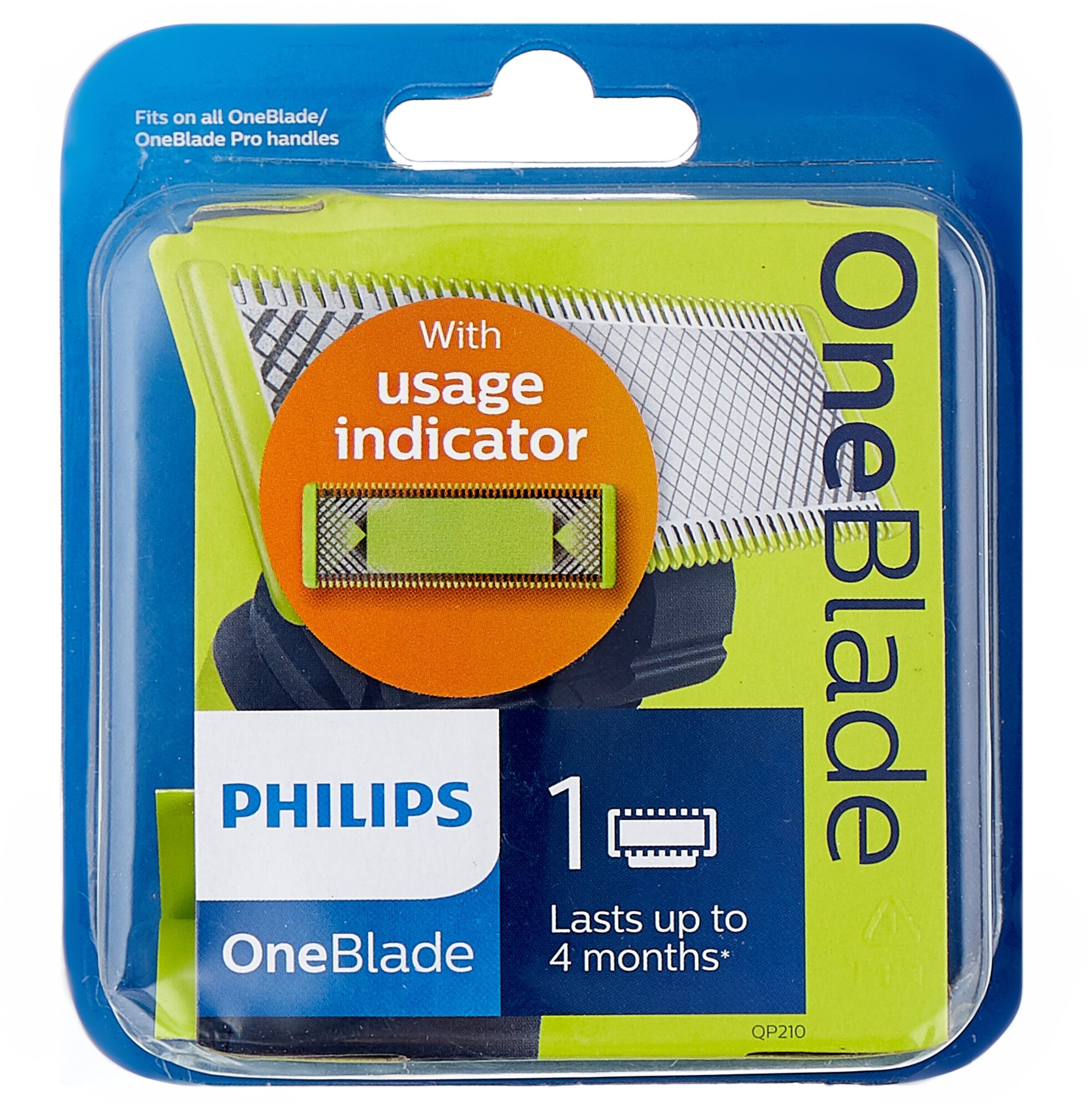 Сменное лезвие Philips OneBlade QP210/50, желтый - фотография № 2