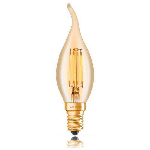 Ретро лампа светодиодная C35 4W, E14, золотая, 057-349 Sun Lumen