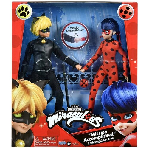 фото Набор кукол miraculous ladybug - леди баг и супер кот 26 см bandai