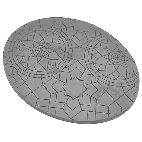 Подставка для миниатюр (Вархаммер, Warhammer и пр.) овальная Mosaic Bases / Мозаика, 120 мм, непокрашенная, 1 шт.