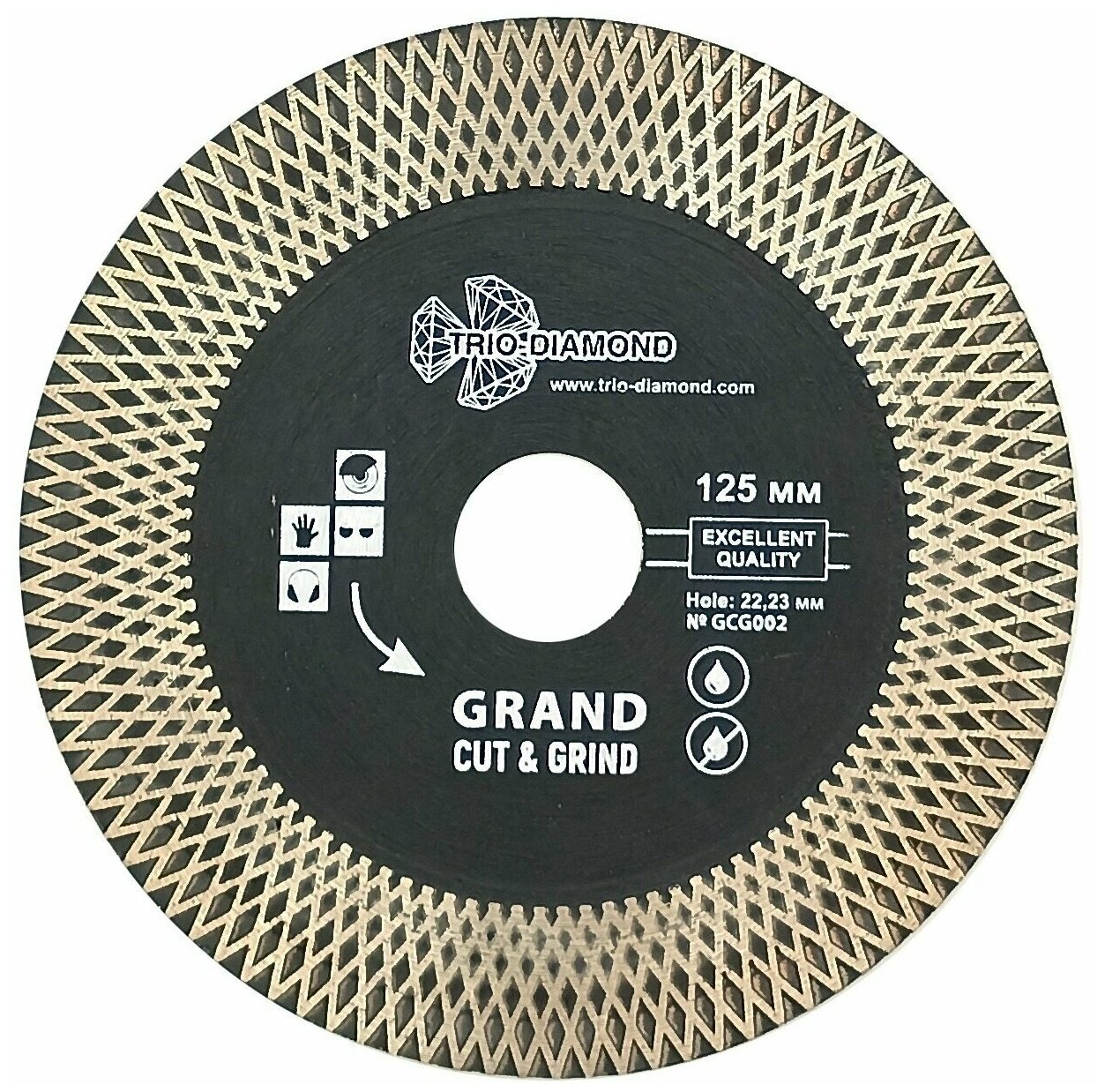 Диск алмазный отрезной 125*2223 Турбо серия Grand Cut & Grind GCG002