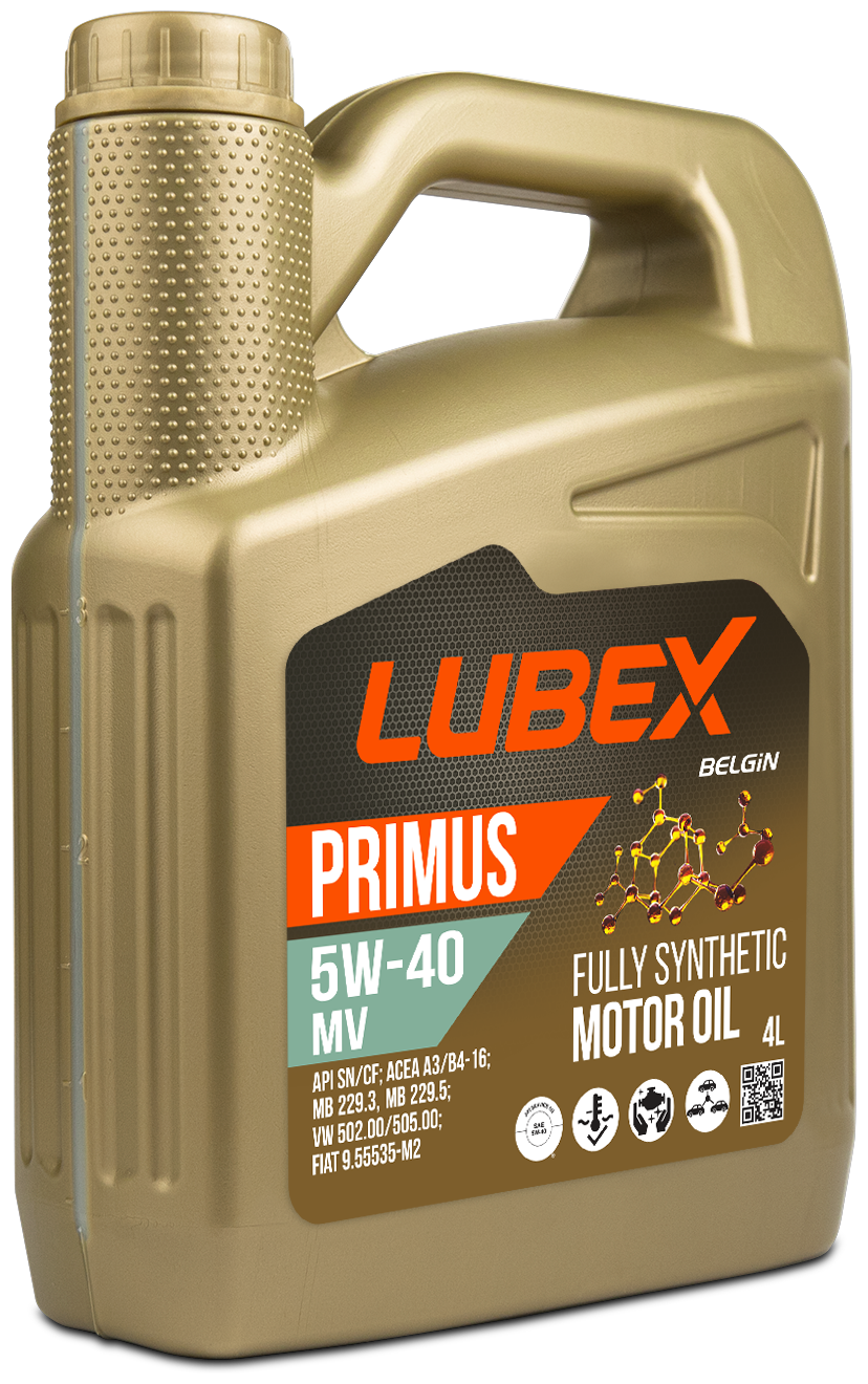 LUBEX Primus Mv 5w40 Масло Моторное Синт. 1л. Sn/Cf Lubex