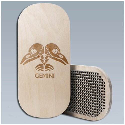 фото Доска с гвоздями садху для йоги / овал / знаки зодиака близнецы - 1486 чакра