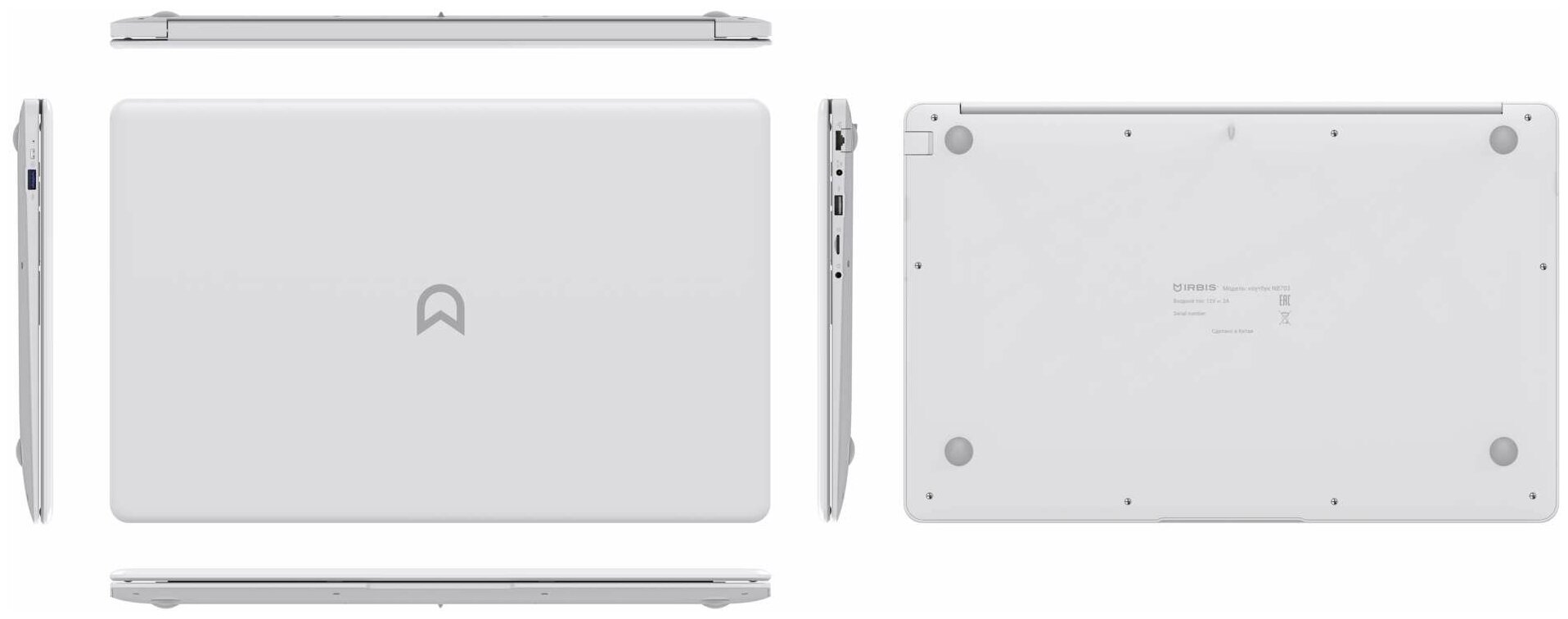 Ноутбук Irbis NB703 Intel Pentium J3710 16 GHz - 264 GHz 4096 Mb 173 WXGA 1600x900 128 Gb DVD нет Intel HD Graphics 405 Windows 10 Professional белый 198 кг