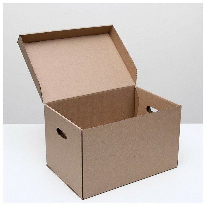 Коробка для хранения, бурая, 48 х 32,5 х 29,5 см - фотография № 4