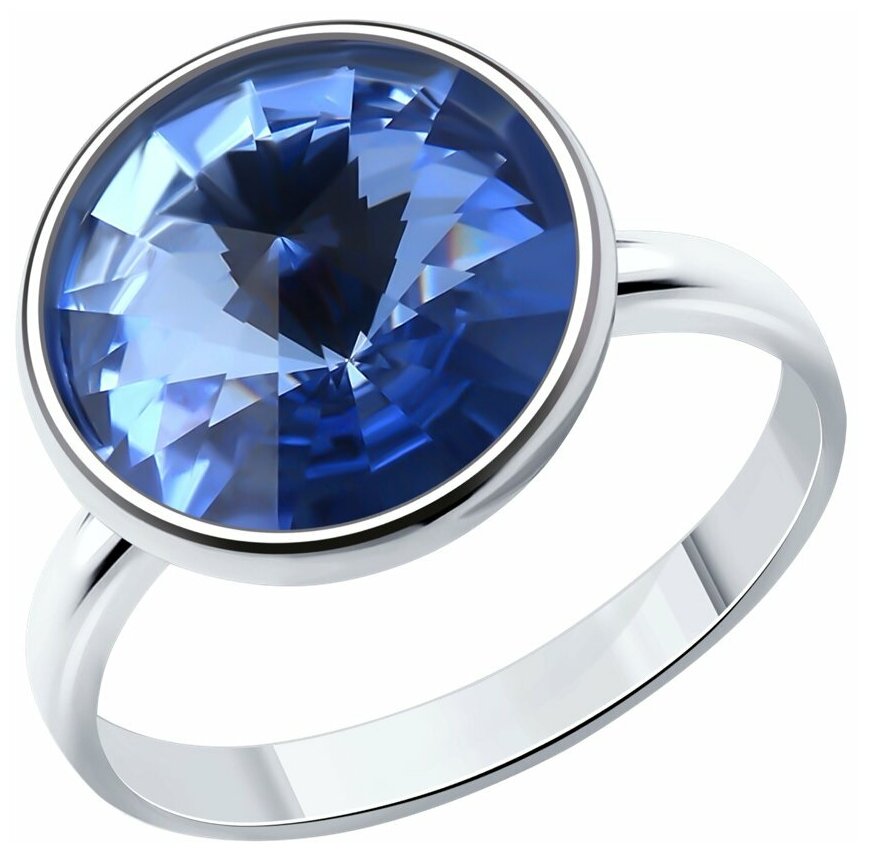 Кольцо SOKOLOV из серебра с кристаллом 94012606 