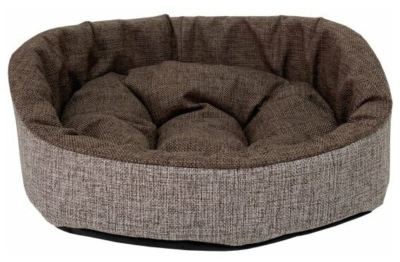 Лежанка Homepet Жаккард Wool №3 57х45х17 см, коричневый