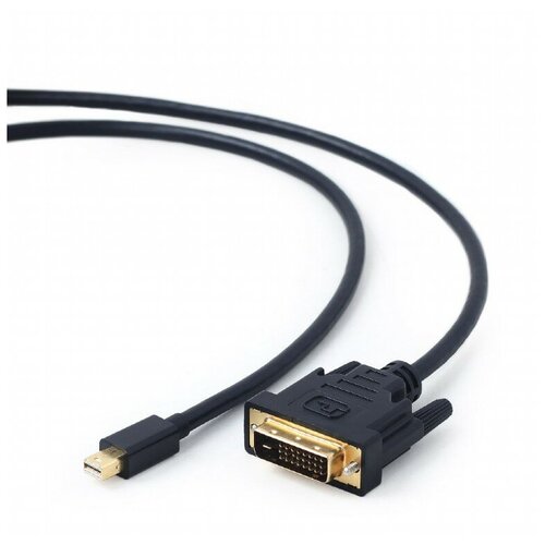 Кабель mDP-DVI Cablexpert CC-mDPM-DVIM-6, 20M/25M, 1.8м, черный, позол. разъемы, пакет кабель mdp dvi cablexpert cc mdpm dvim 6 20m 25m 1 8м черный позолоченные разъемы пакет