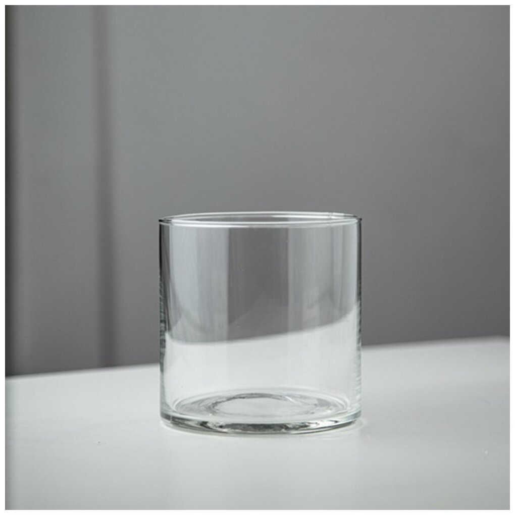 Подсвечник стеклянный, Колба ваза для насыпных свечей 10см*10.7см