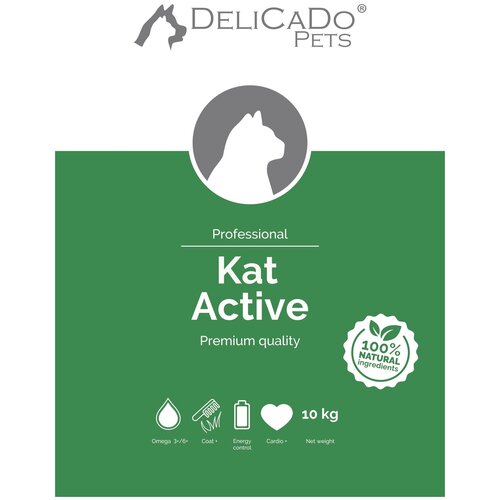 DELICADO KAT ACTIVE корм для активных кошек 10 кг