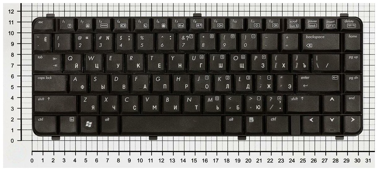 Клавиатура для ноутбука HP Compaq 537583-001 русская черная