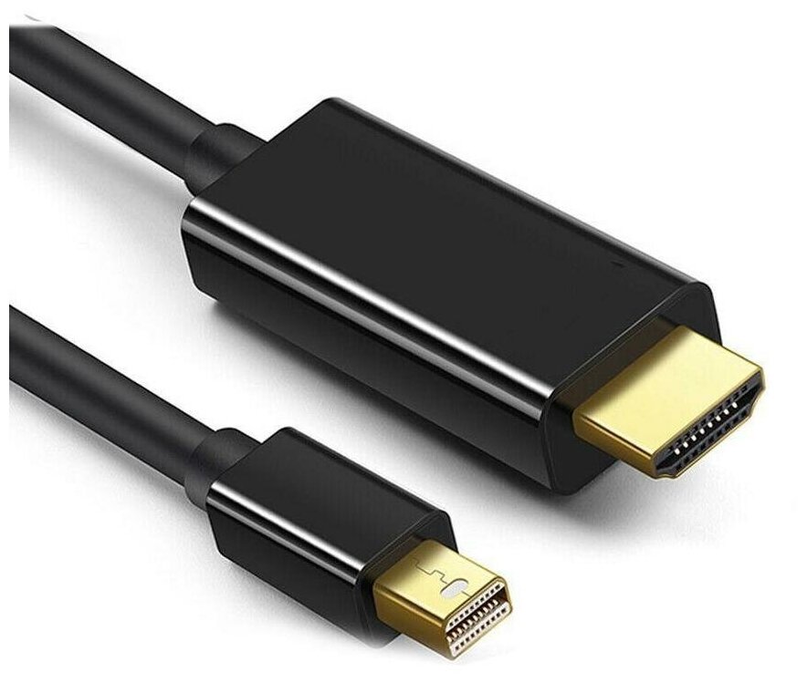 Кабель переходник mini DisplayPort M в HDMI M, однонаправленный, 4K, 1.8 м, черный KS-is