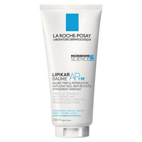 Бальзам липидовосстанавливающий La Roche-Posay Lipikar AP+M тройного действия для лица и тела младенцев, детей и взрослых, 200 мл