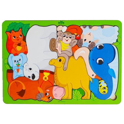 Пазл Лесная мастерская Животные мира, 4276181, 11 дет., разноцветный